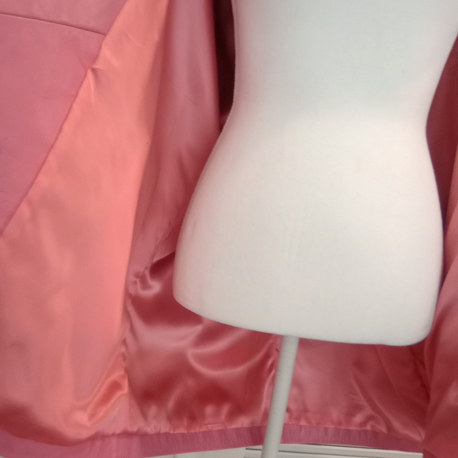 Pink Leather 1980’s Car Coat Length Dolman Sleeves Excellent Condition by Rafael