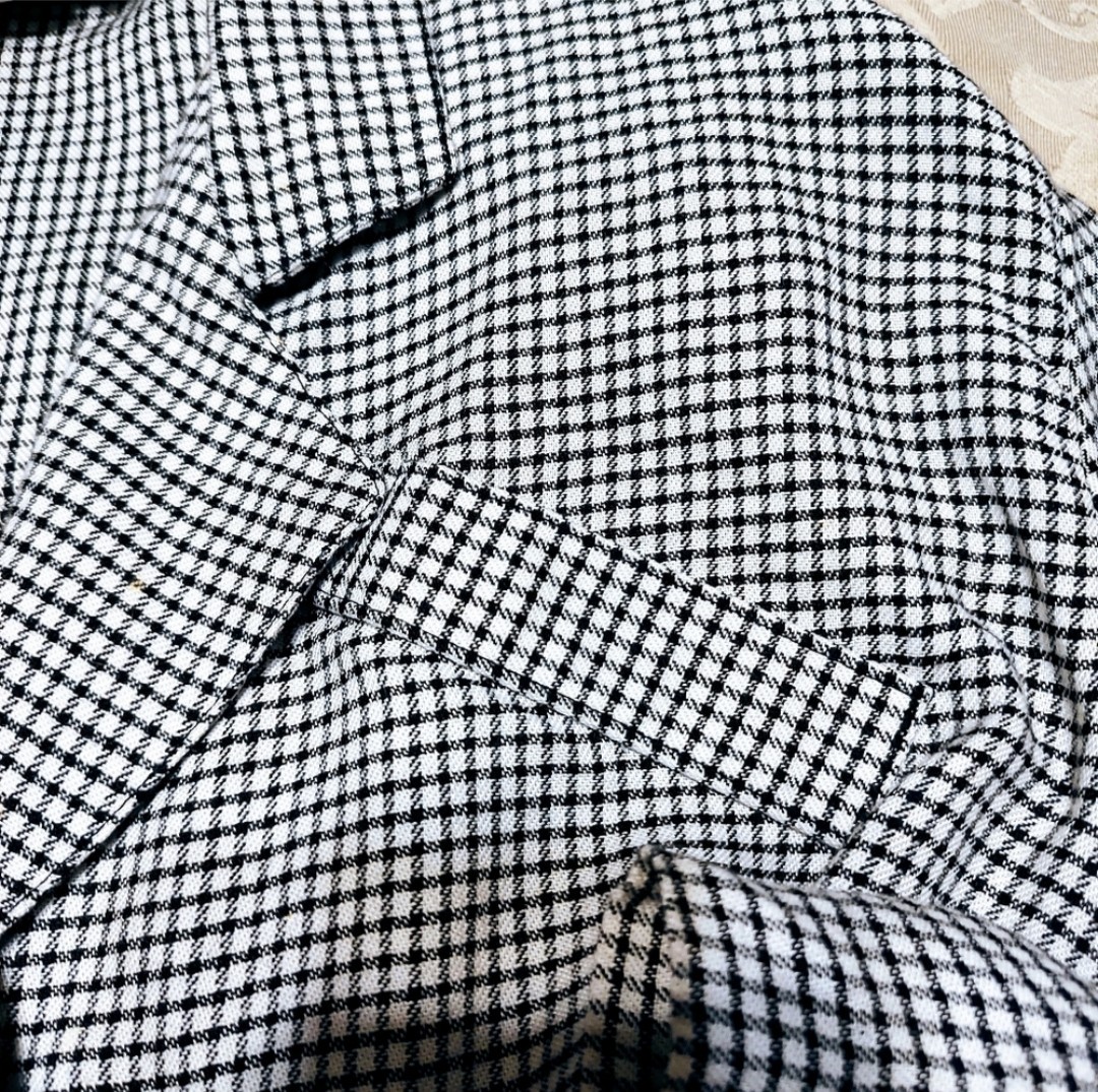 🍒🤍🍒 Awesome 80’s Vtg Nordstrom Black & White Checkered Tailored Jacket – M