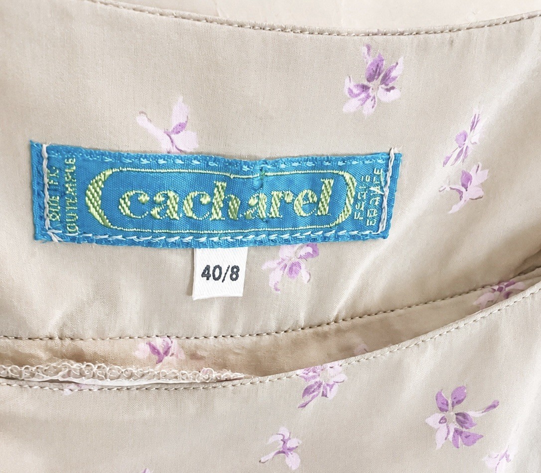 Vintage Cacharel Floral Silk Dress XS/Small