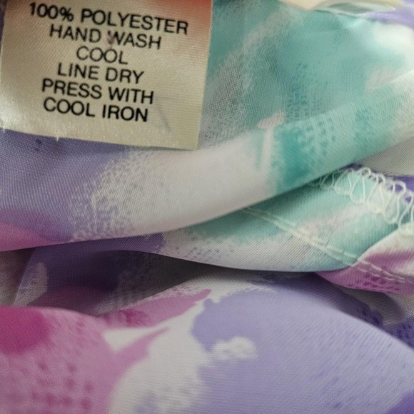 80s Vintage Assorti by Susan Freis Pastel Ruffle Bodice Dress Small Ruffle LS