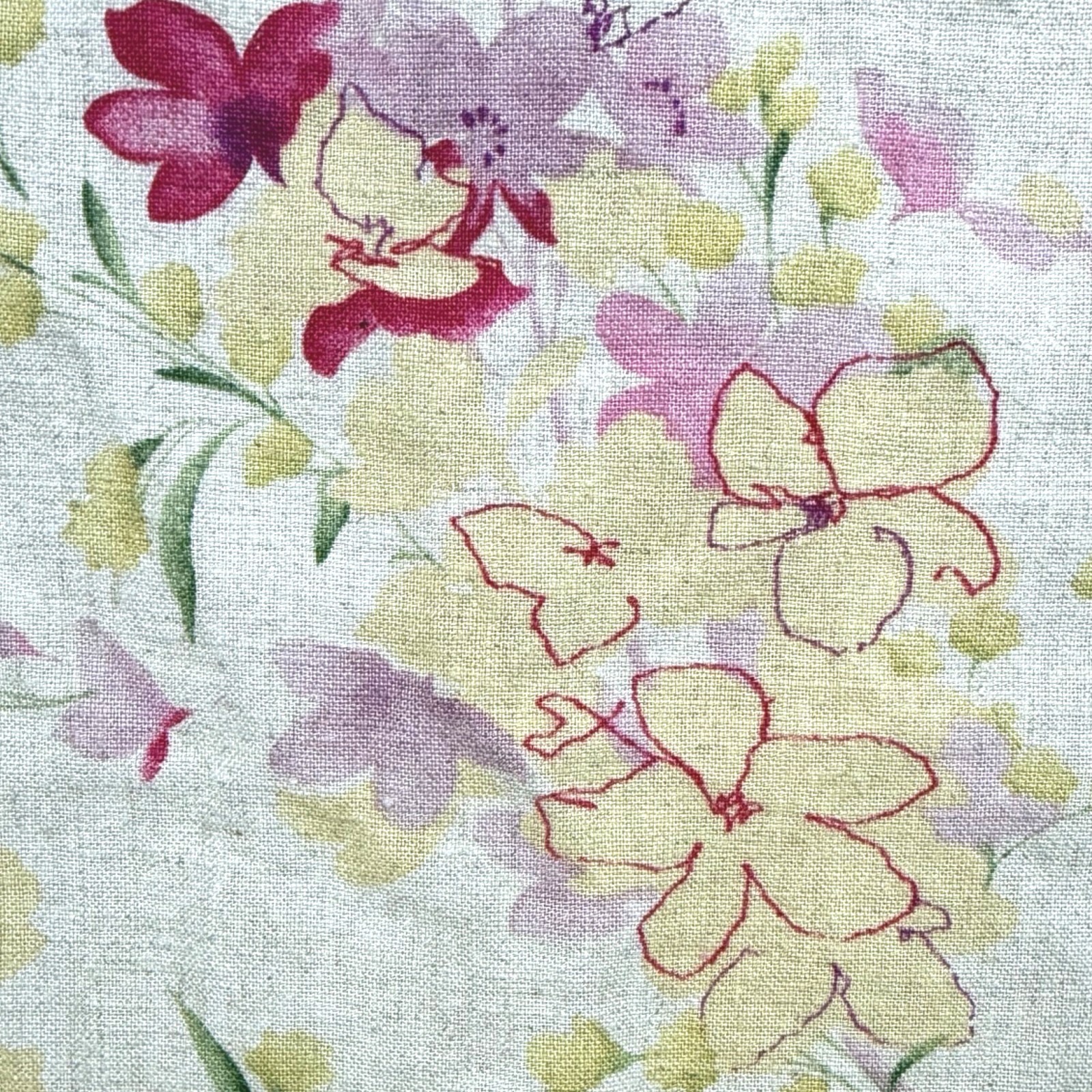 Vintage Floral Print Linen Rayon Blend Maxi Skirt Size XS 4 24-26″ Waist Y2K