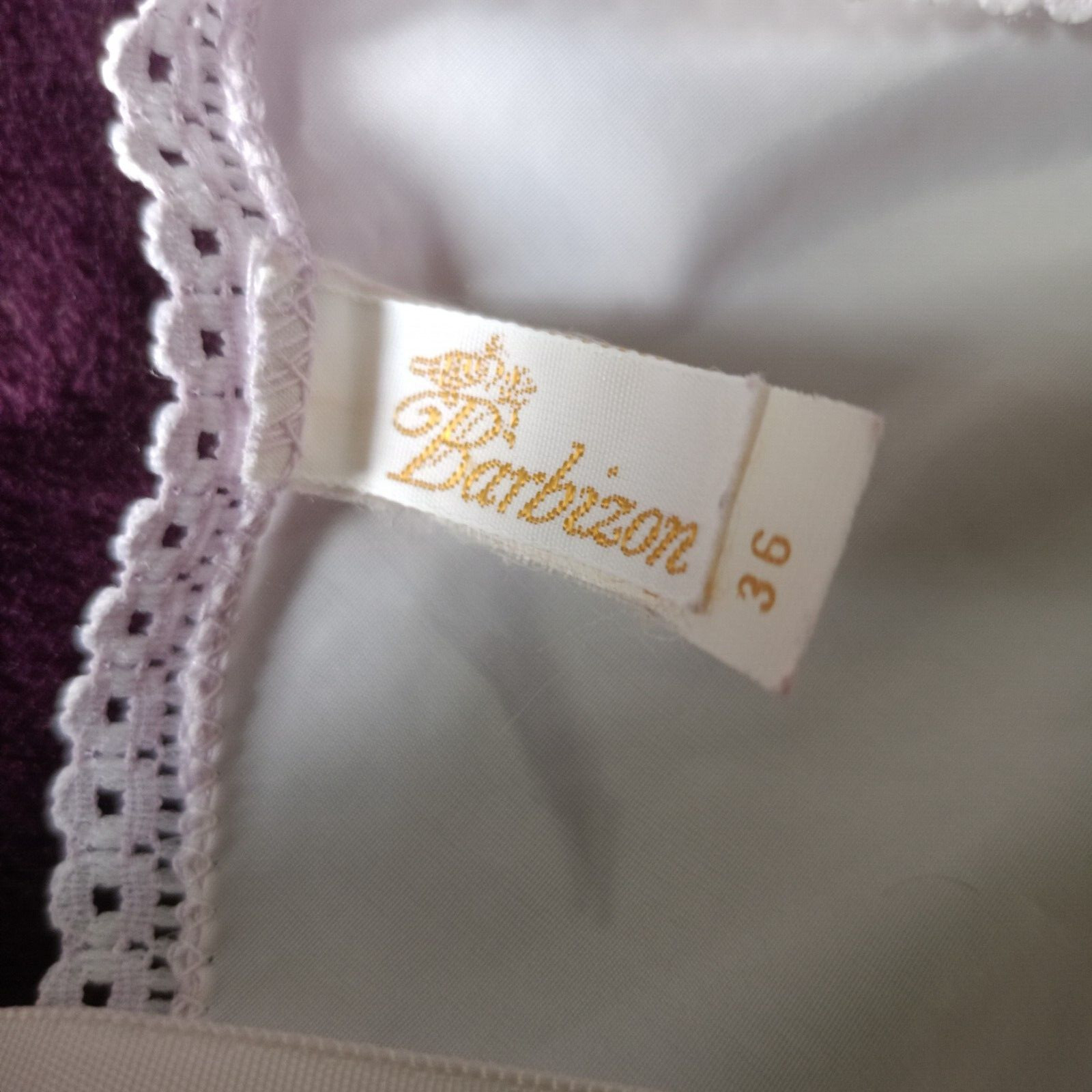 Vintage Barbizon Daffreda Full Slip Lingerie Lace Poly Nylon Size 36
