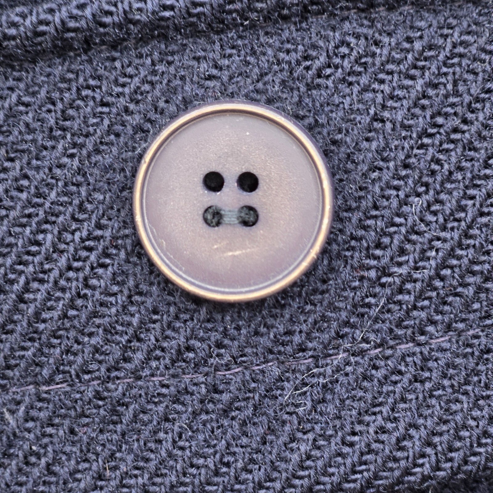 Vintage Pendleton Wool Coat Womens Navy Blue Minimalist Classic USA Made Jacket