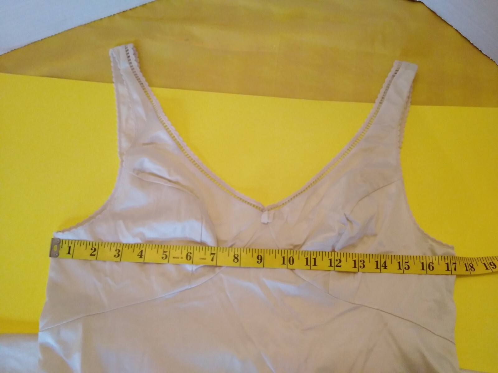 Vintage Full Slip Dress Chemise European Size M-L Triumph Intl Beige