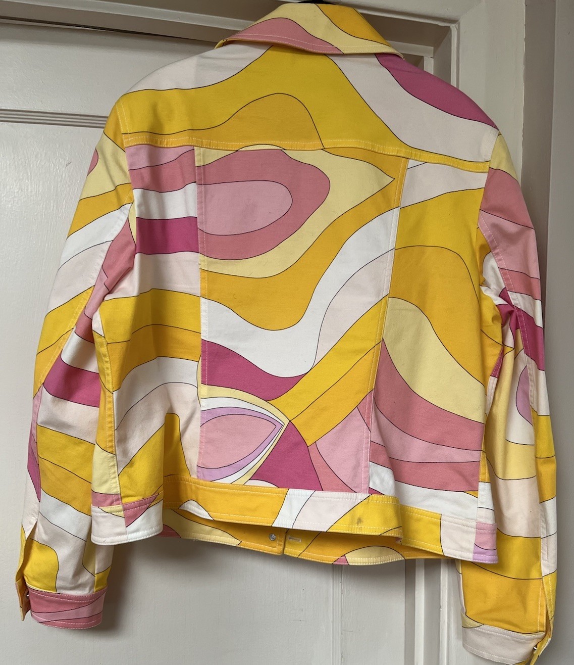 Vintage Carlisle Mod Jacket Yellow Pink Fits L XL