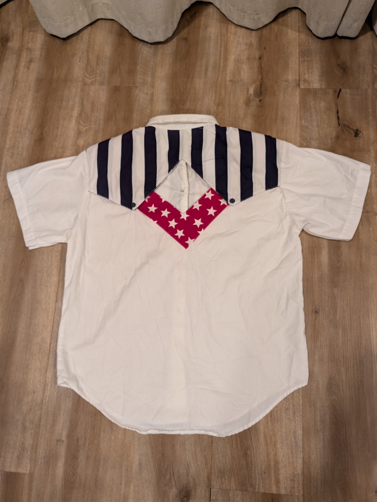 VTG Panhandle Slim & Rhinestones American Flag Western Shirt Women’s Size Medium