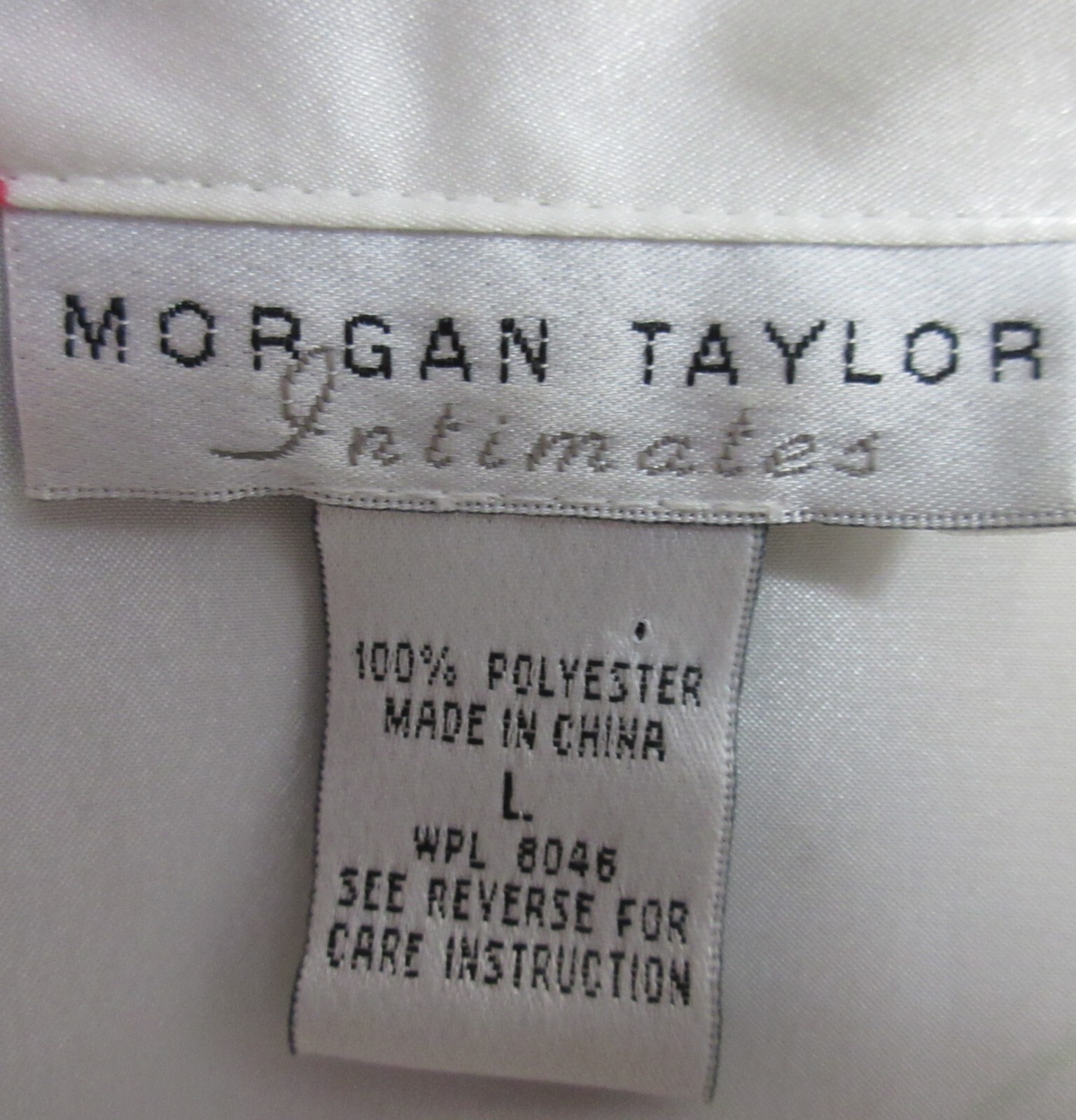 vintage MORGAN TAYLOR PINK FLORAL poly satin sleep shirt nightgown sz L