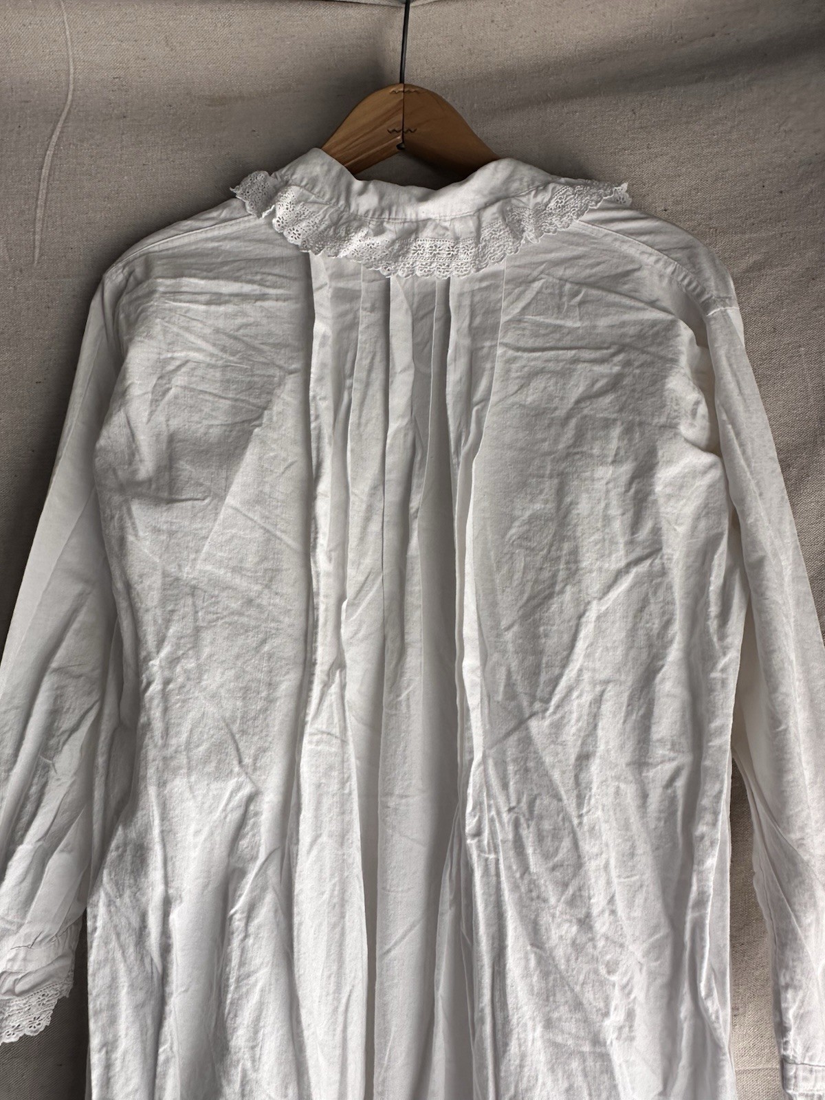 Resale Lot French Antique Dress Blouse Chemise 1900s White Cotton Womens S M L