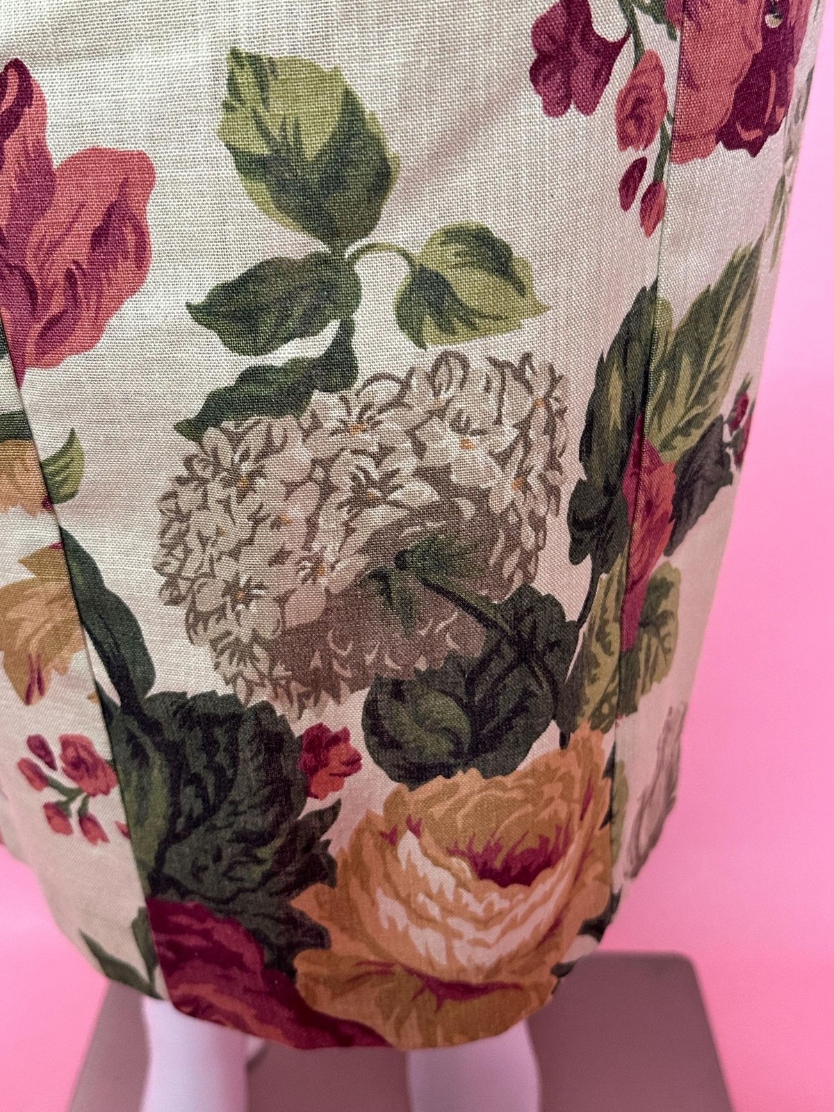 1990s RAMPAGE Floral Printed CABBAGE ROSE Print Bouquet Wiggle Maxi Dress. Small