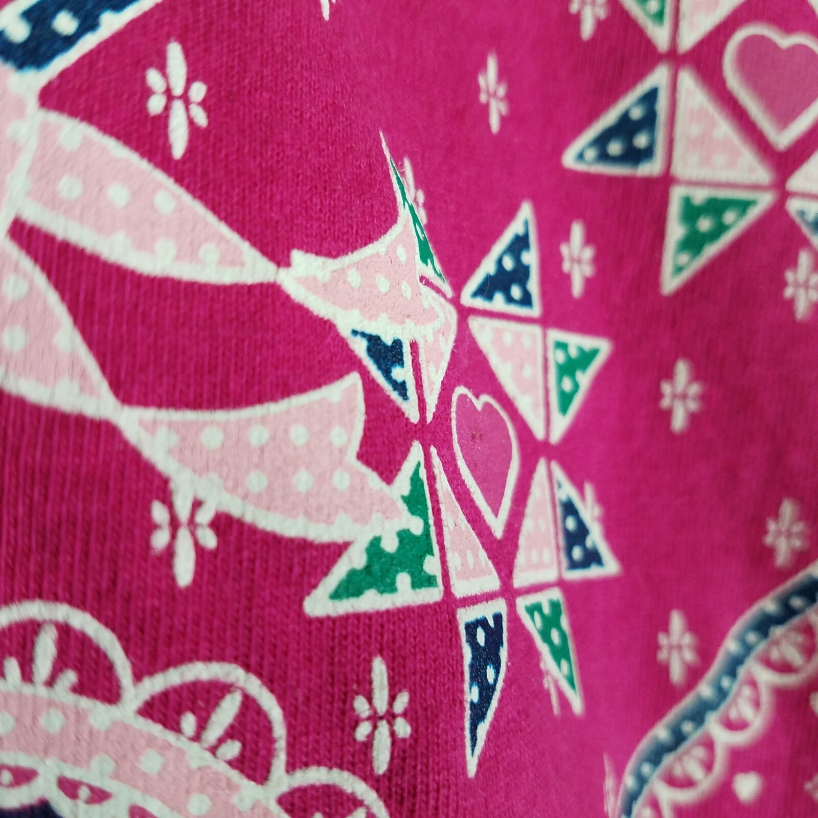 Vintage Jerzees T-Shirt Adult Large Hot Pink Hearts Bow Granny 1994 Crewneck