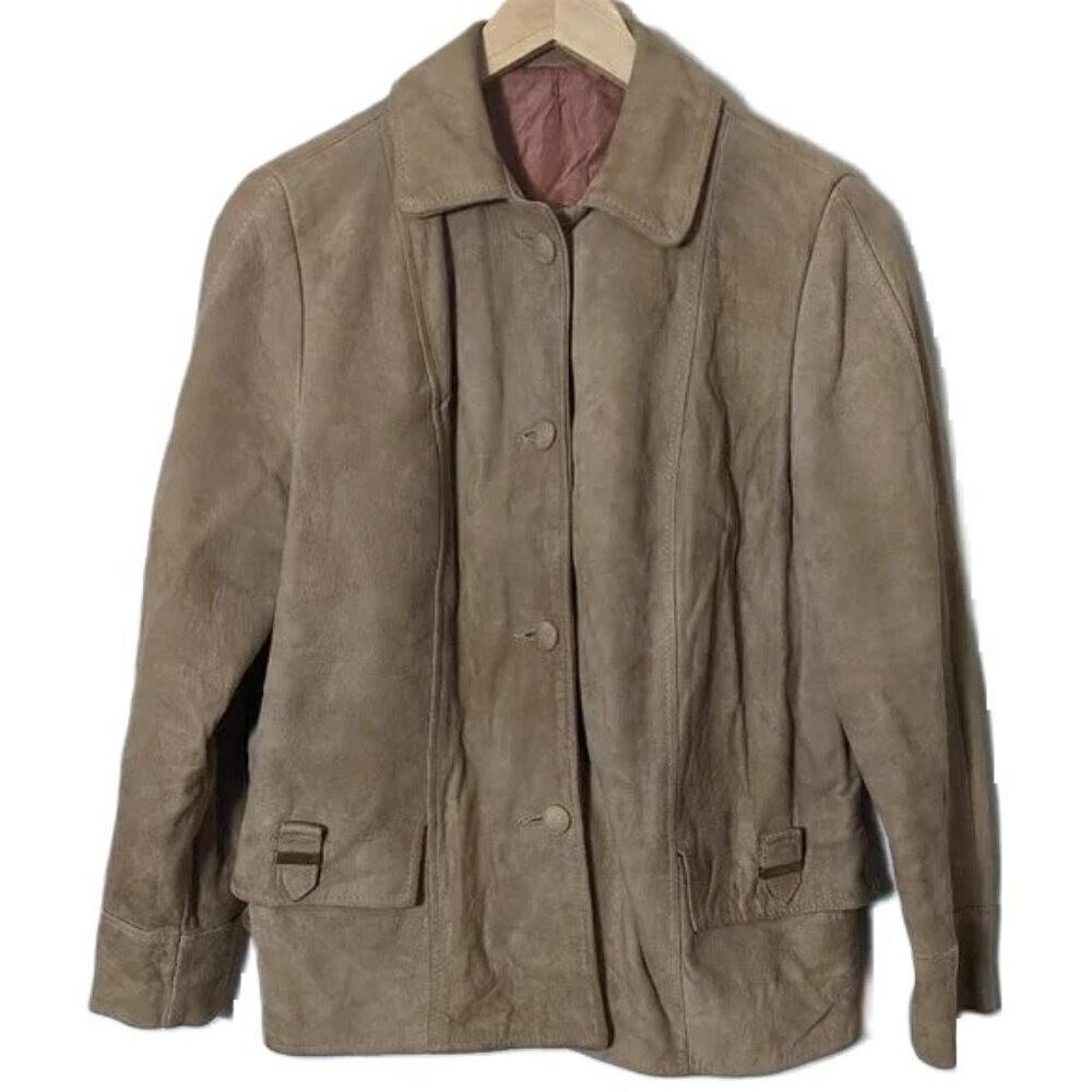 Vintage Suede Leather Jacket Western 70’s 80’s Button Front Coastal Cowgirl