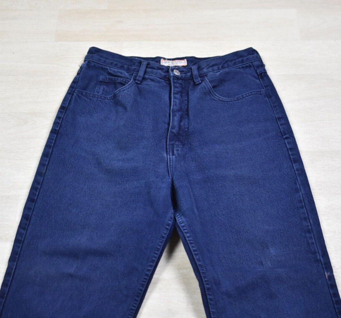 80s 90s GUESS Jeans Navy Blue High Rise Tapered Leg VTG 1990s