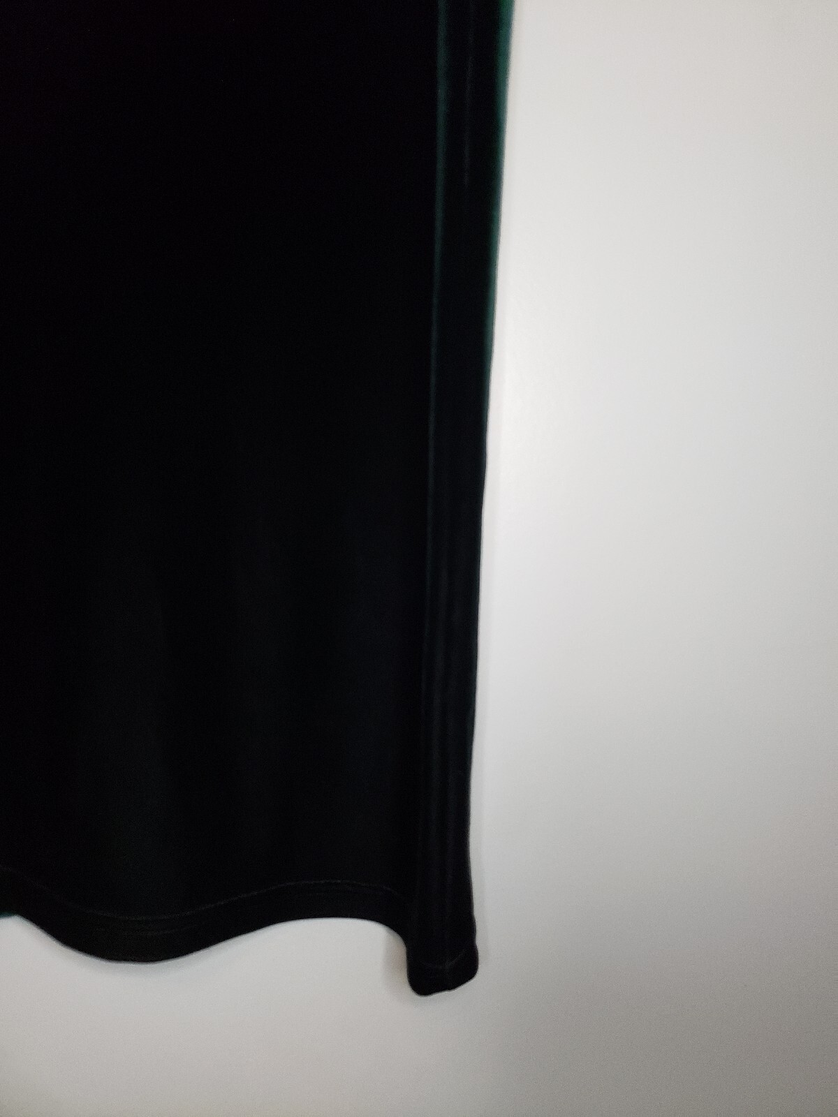 Vtg K.C. Spencer Womens Sz 8 Dress 3/4 Sleeve Green Velour Square Neckline Midi
