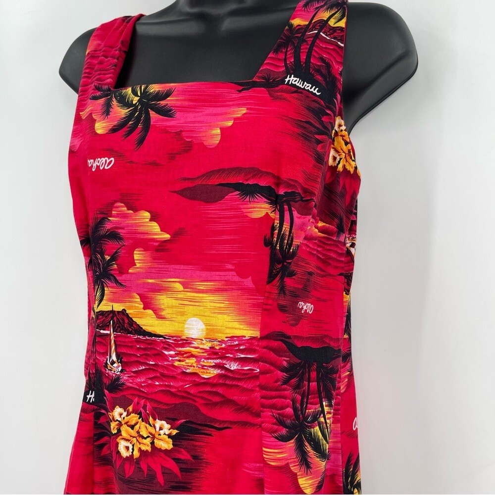 Vintage Royal Creations Hawaiian maxi tank dress resort wear vacation size S/M