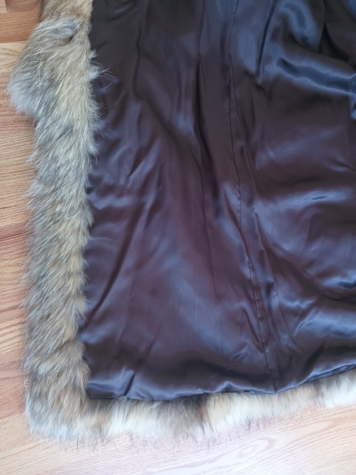 ADOLFO Bold Beauty Collared Feathered Finnish Raccoon Fur Coat Full Length Plus