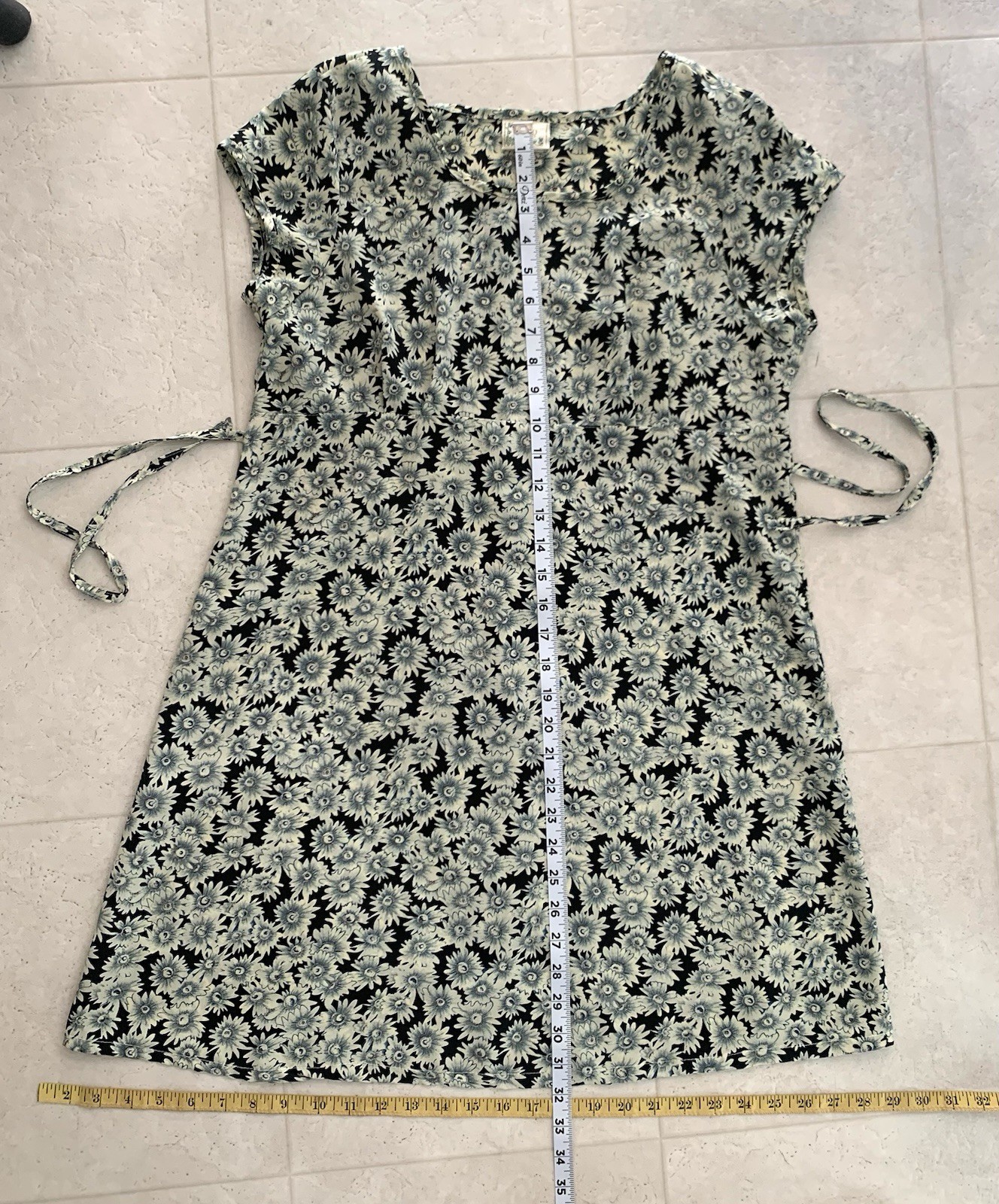 Vintage Syko Dress Women’s Size L Floral Print Midi Cottagecore Babydoll Y2K