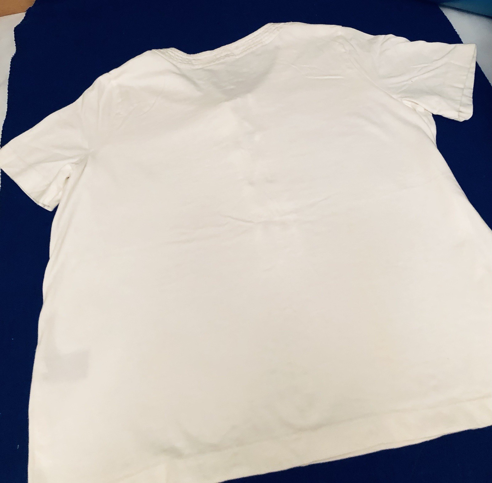 Womens Size XXL Short Sleeve White Cotton 26 Long 23 Chest 16 Shoulders 80’s Top