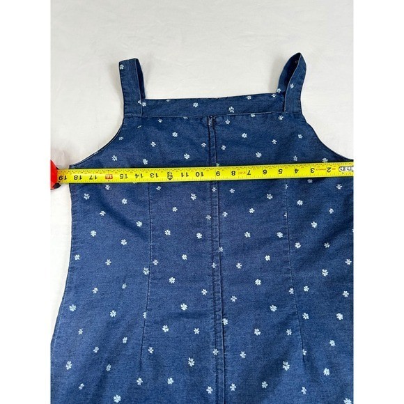 Bushwacker Vintage Blue Floral Tencel Cotton Sheath Dress Size 12 Sleeveless