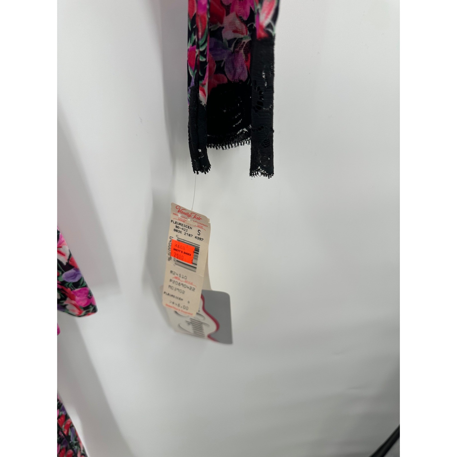 Vintage Vanity Fair Lounge Jacket Womens S Lace Floral Relaxation Loungewear
