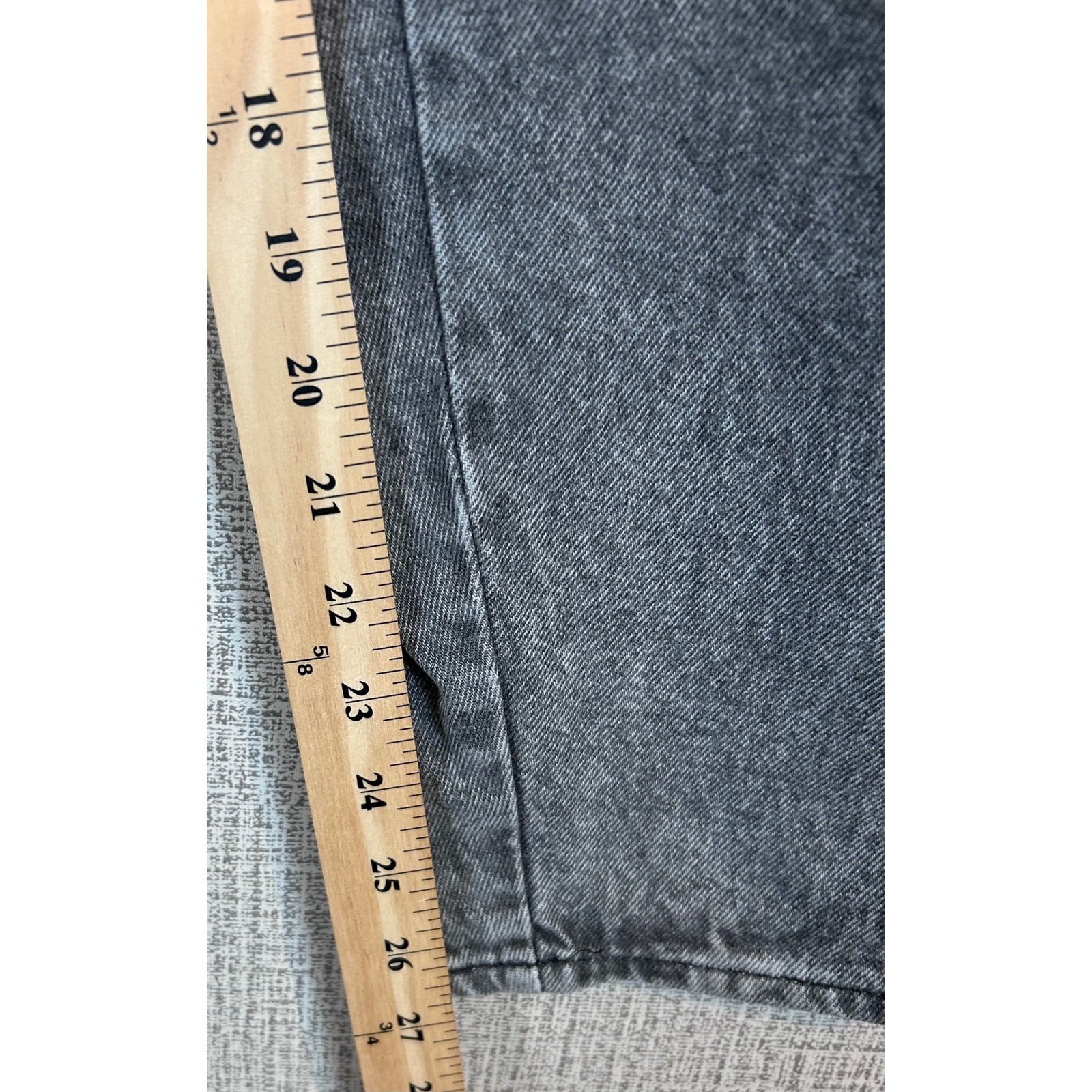 Vintage PS Gitano Grey Acid Wash High Waist Tapered Mom Jeans Women 14 90s Retro