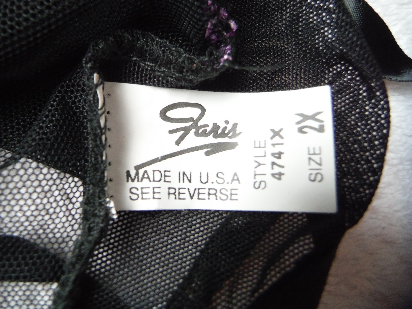 VTG FARIS NWT Sheer Baby Doll Feathers Tulle Skirt Amazing & Rare! 2X Runs Small
