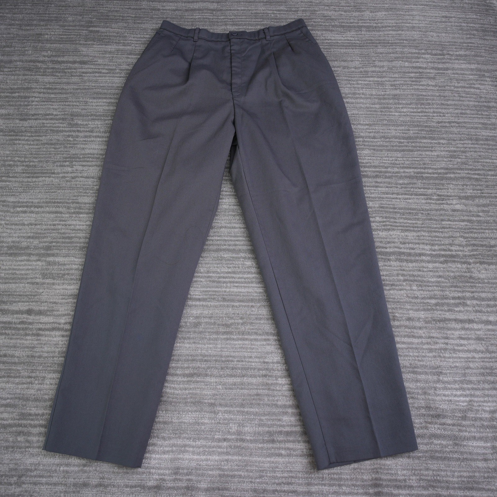 Vintage Levi Strauss Bend Over Sport Gray Pleated Trousers Womens 18 Charcoal