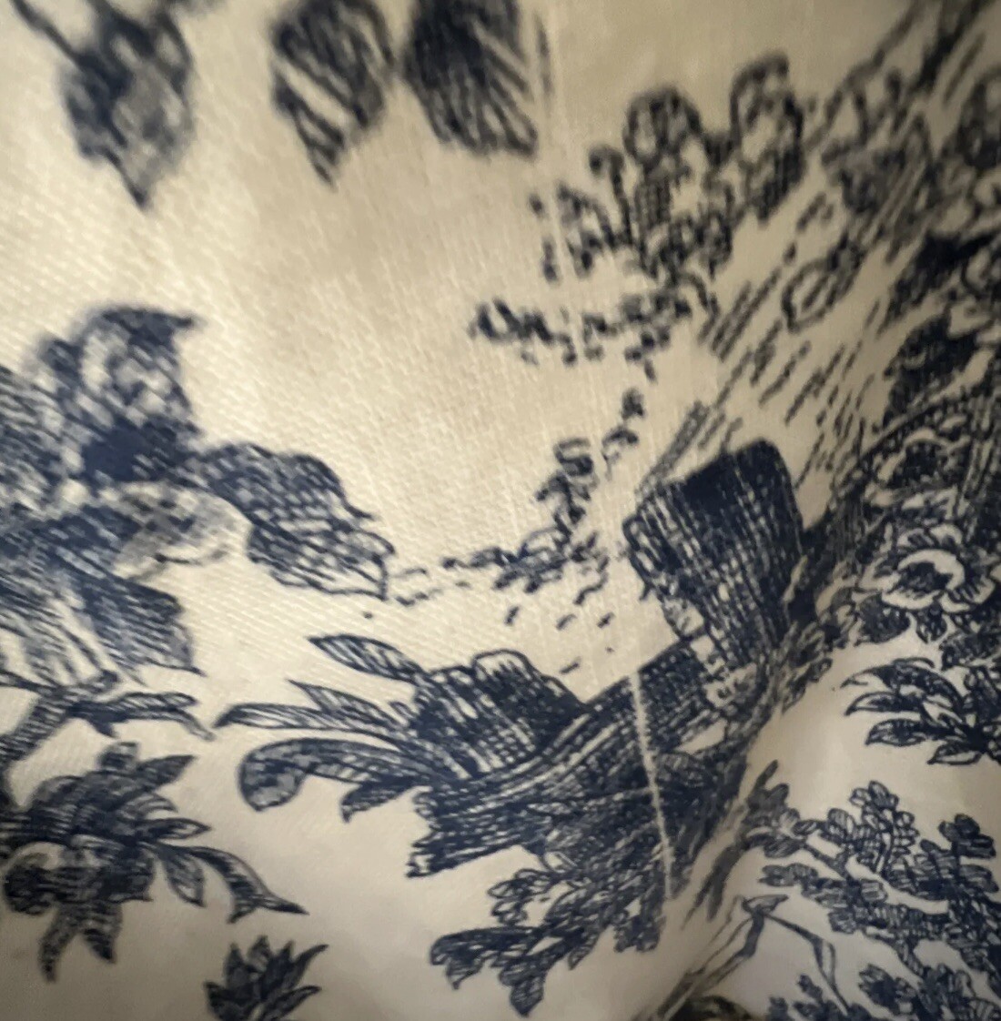 1970’ GUNNE SAX by Jessica Toile de Jouy Maxi Dress Blue Velvet Lace-up Blue 11