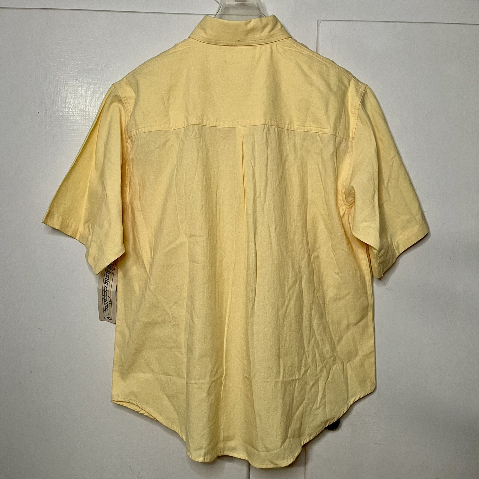 Vintage 80s Hunter’s Glen Yellow Cotton Casual Retro Button Down Shirt