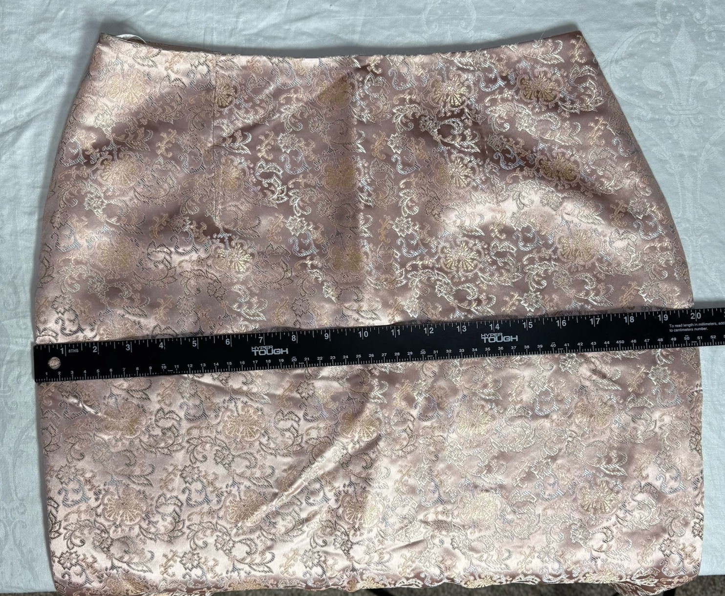 Vintage Scott McClintock Pink Satin Floral Rayon Brocade Spring Skirt Size 10