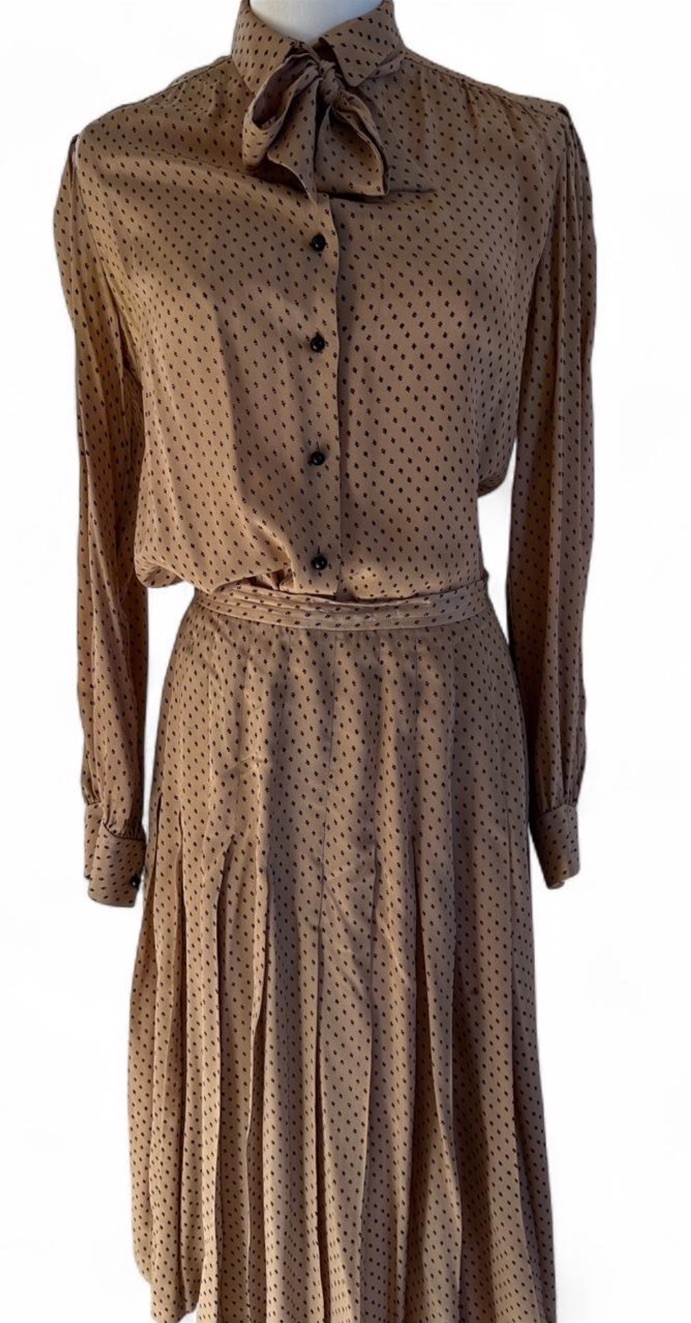David Hayes 100% Silk Skirt Suit Women’s Size 10