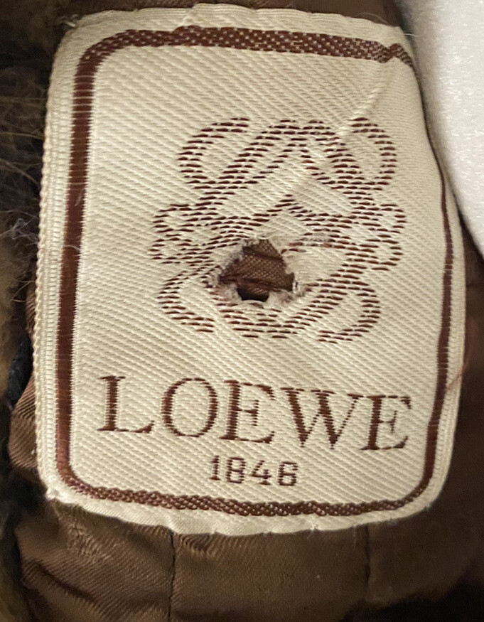 Vintage Loewe 1846 Suede Fur Trimmed Coat 40