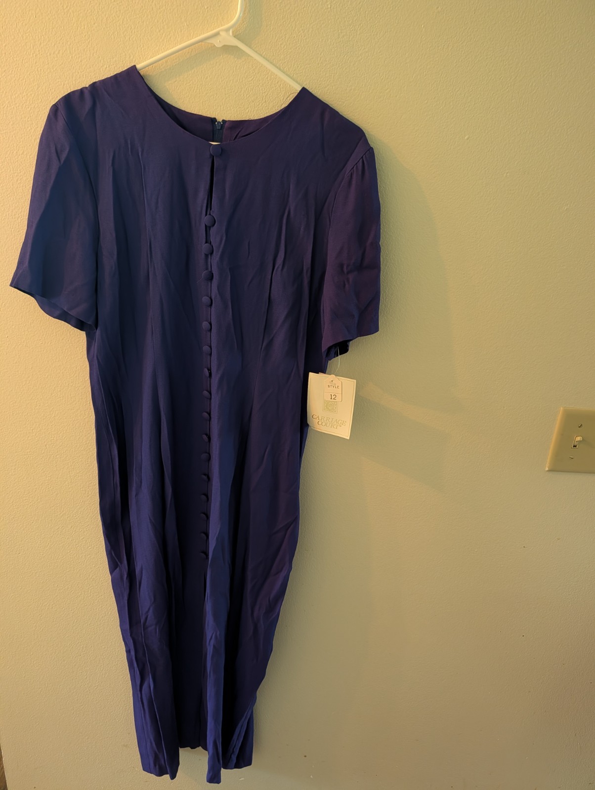 Vintage Carriage Court Coco Bianco Maxi Dress SS– Size 12.New With Tags.Cobalt