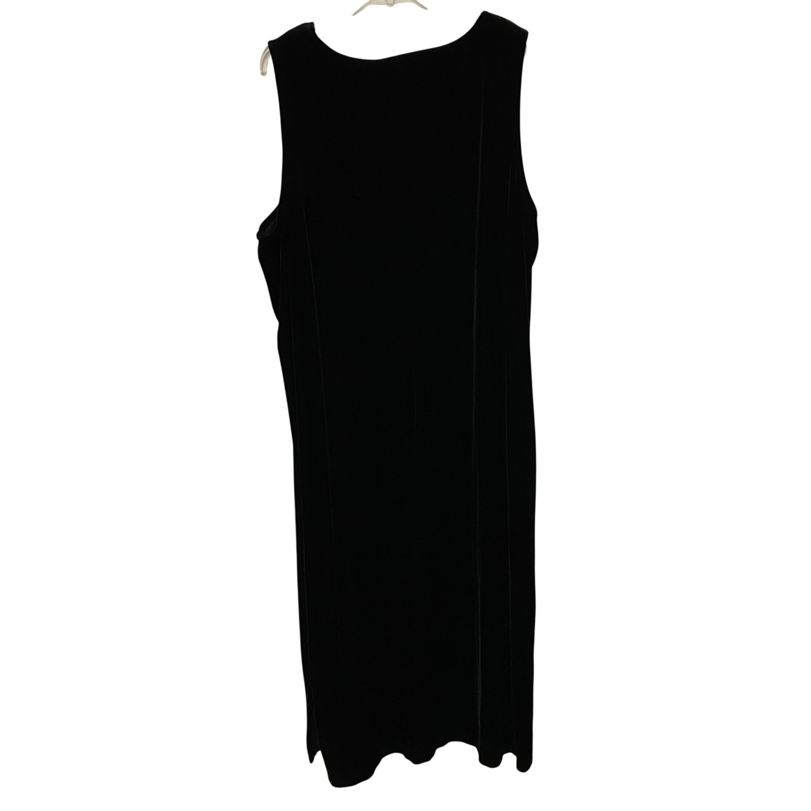 Vintage Y2K Black Velvet Maxi Dress 24W Whimsigoth Christmas Holiday NYE Stretch