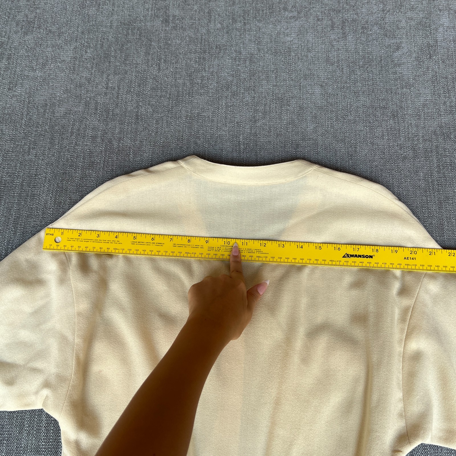 Vtg 80s Cream Military Blouse Jacket L Peplum Cinched Waist Gold Lion Button