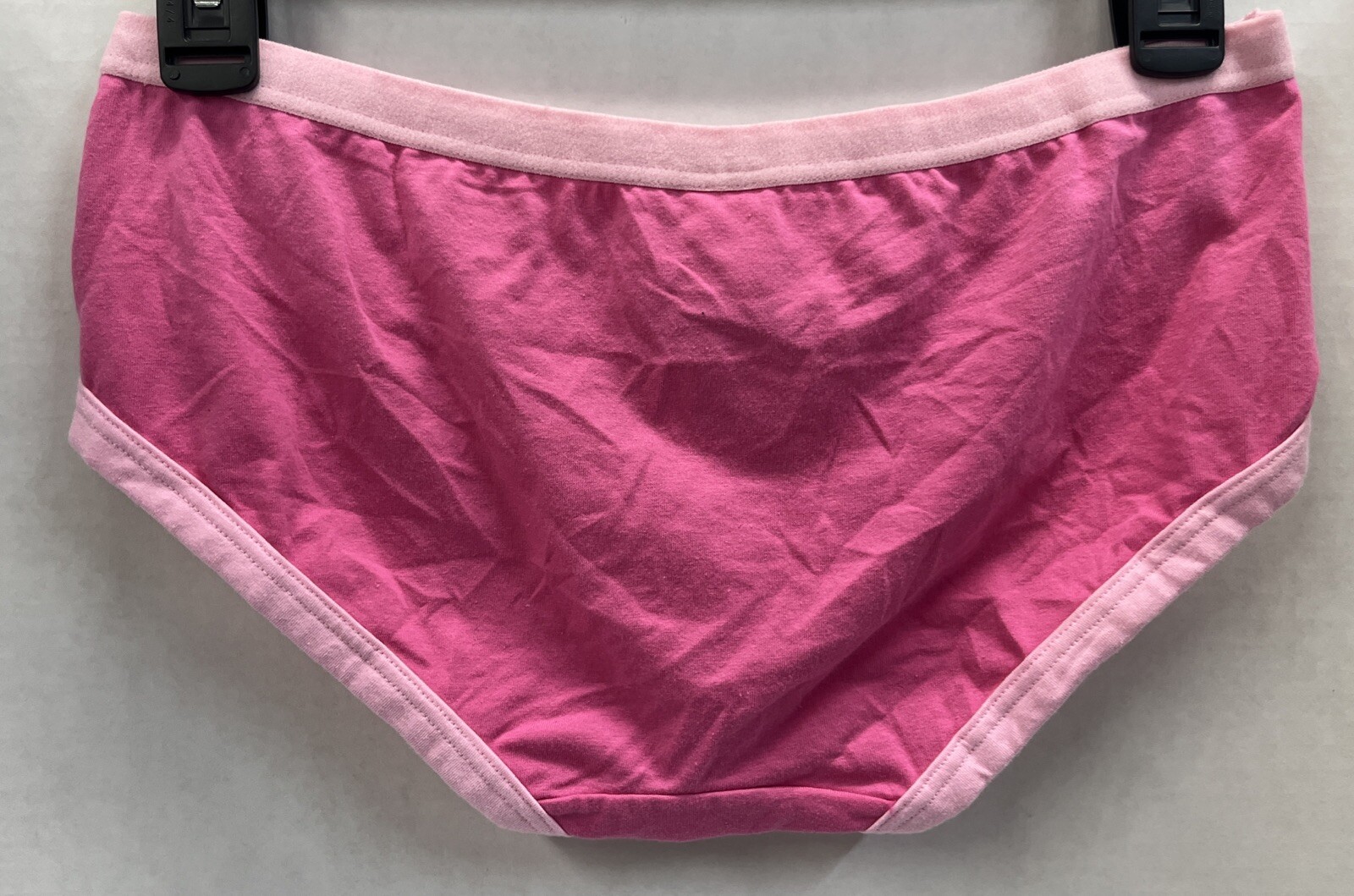 Vtg ST EVE Intimates Rare Pink Hipster Bikini Panty ”Spoiled Rotten” Embroidery