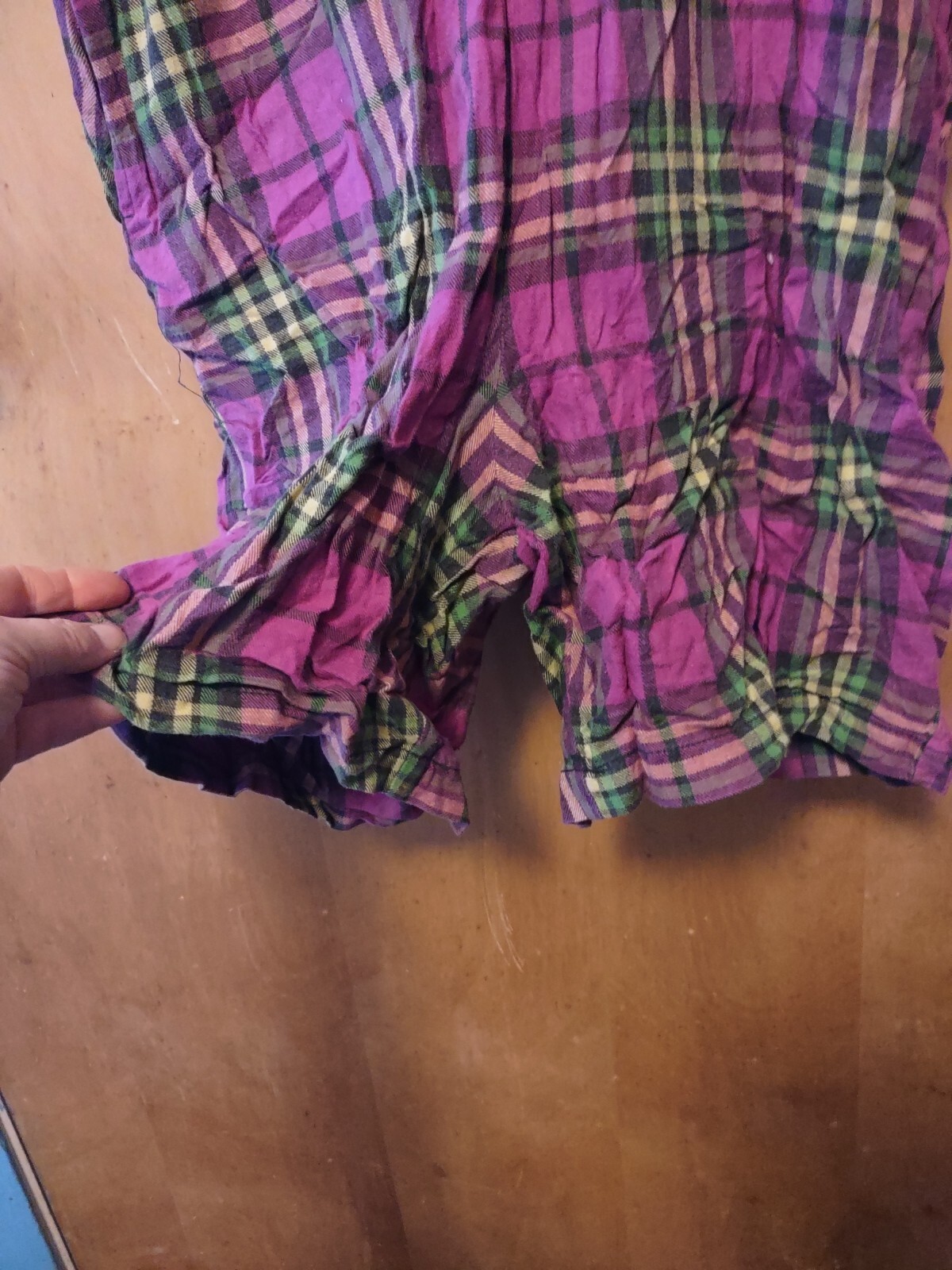Vintage Esleep Jumpin Flannel Pajamas Women’s Small Purple Plaid One Piece