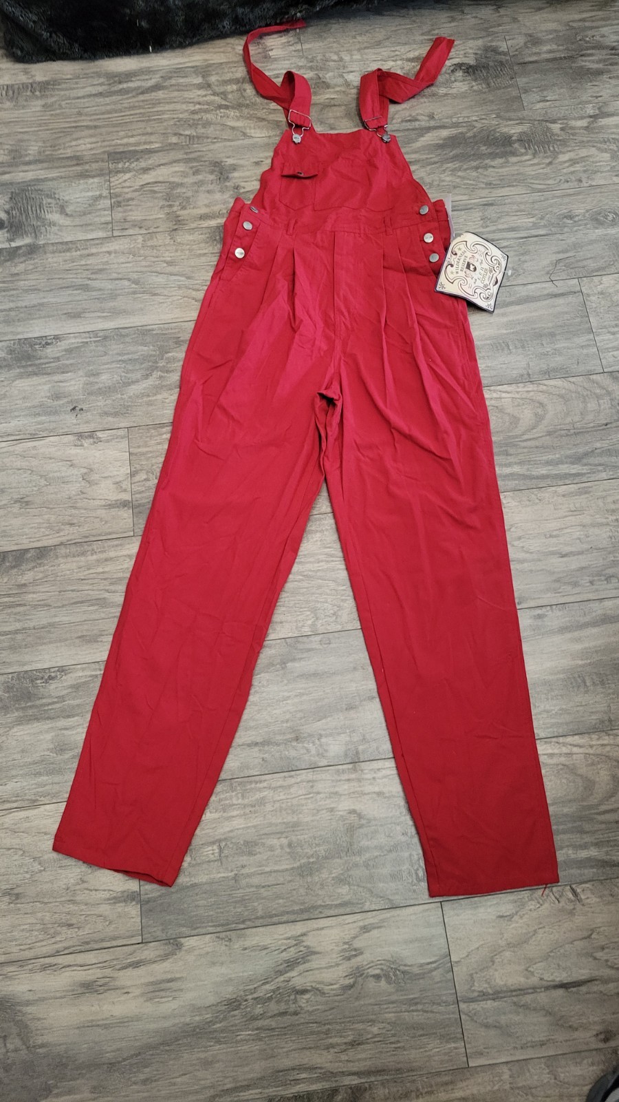 Vintage 1992 Cotler Wilderness Reserve Red Overalls Womens NOS 90s Workwear