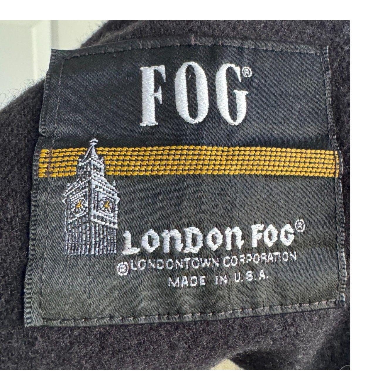 Vintage 90s London Fog Blue Gray Jacquard Trench Duster Jacket Women’s Size 10