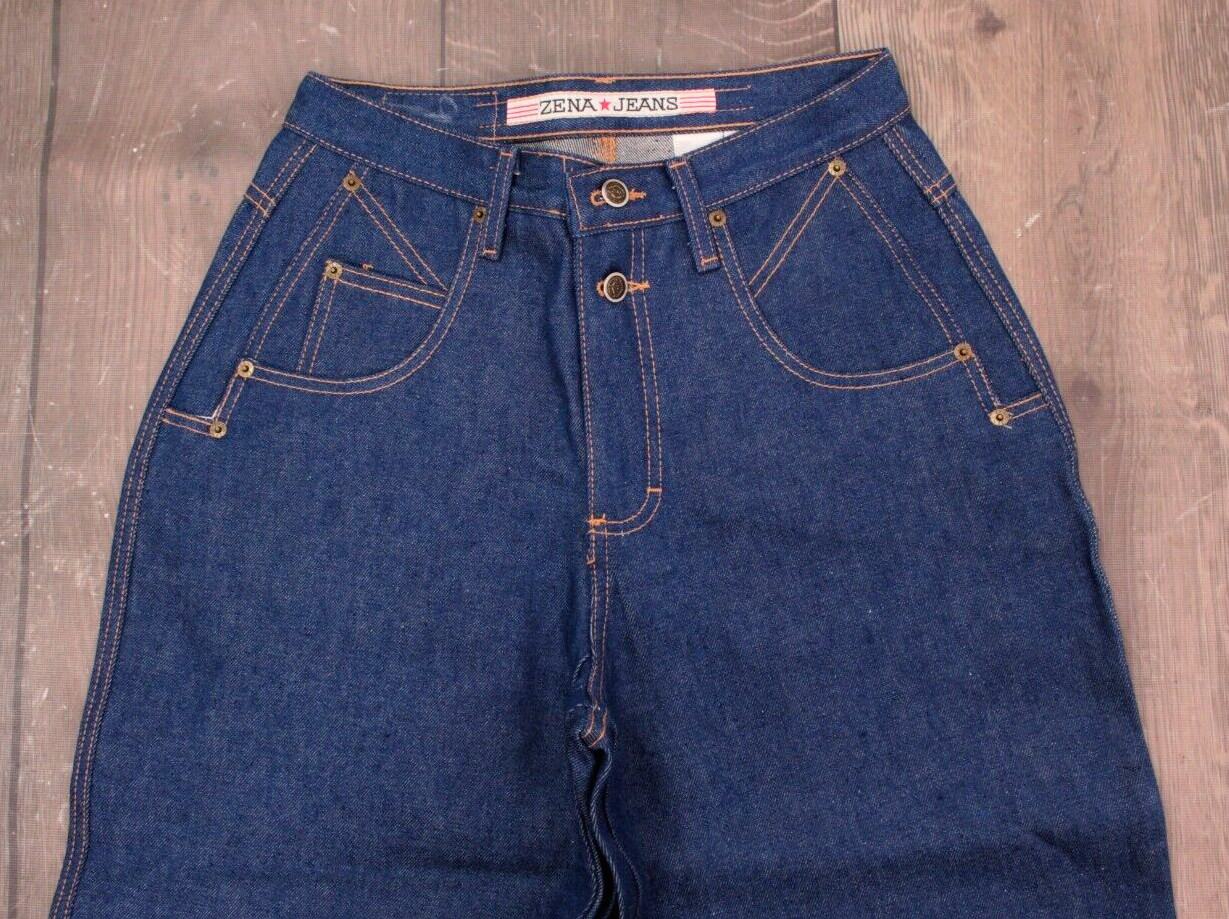 VTG Women’s 80s 90s NOS ZENA Jeans Sz 30″ 1980s 1990s Dark Wash High Waist