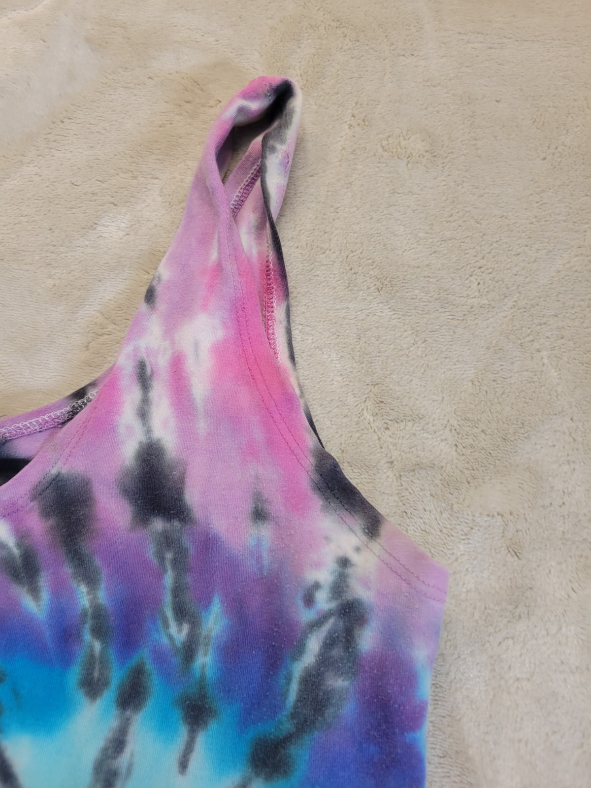 Vintage Tie-Die Spice Of Life Womans Size L Tank Top Made Is Usa 70s 80s 90s