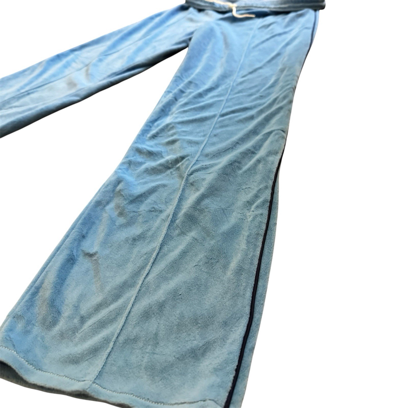 Vtg 70s Nike Women’s Velour Track Pants Light Blue Size Small Made In USA Swoosh