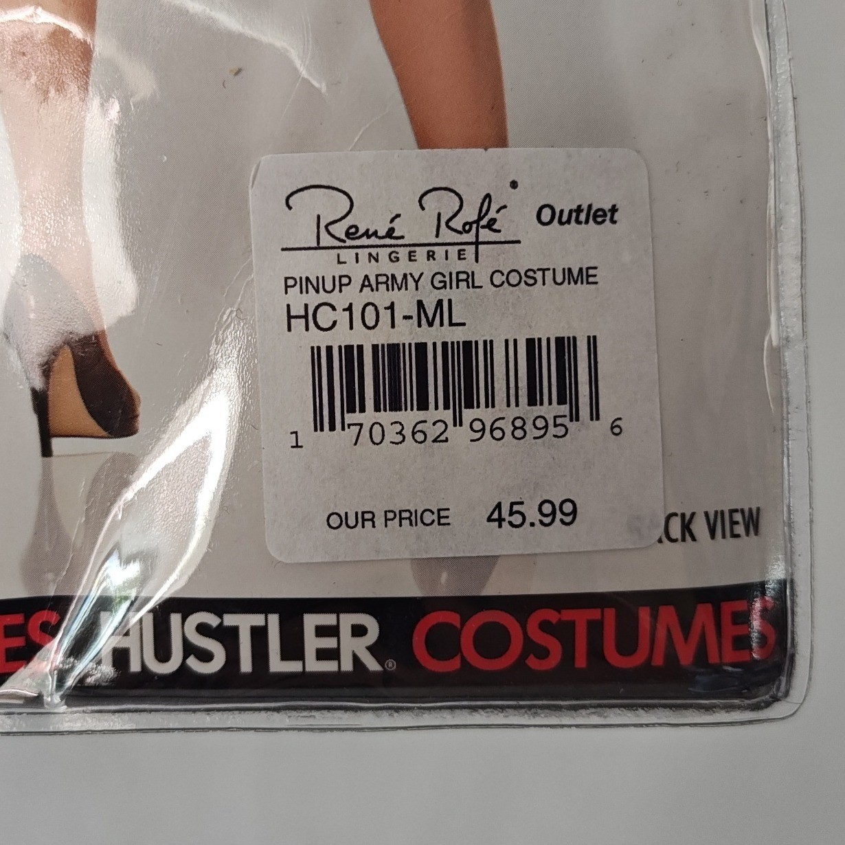 Hustler Costume Pinup Army Girl Mini Dress Hat Neckerchief Olive Green Set M/L