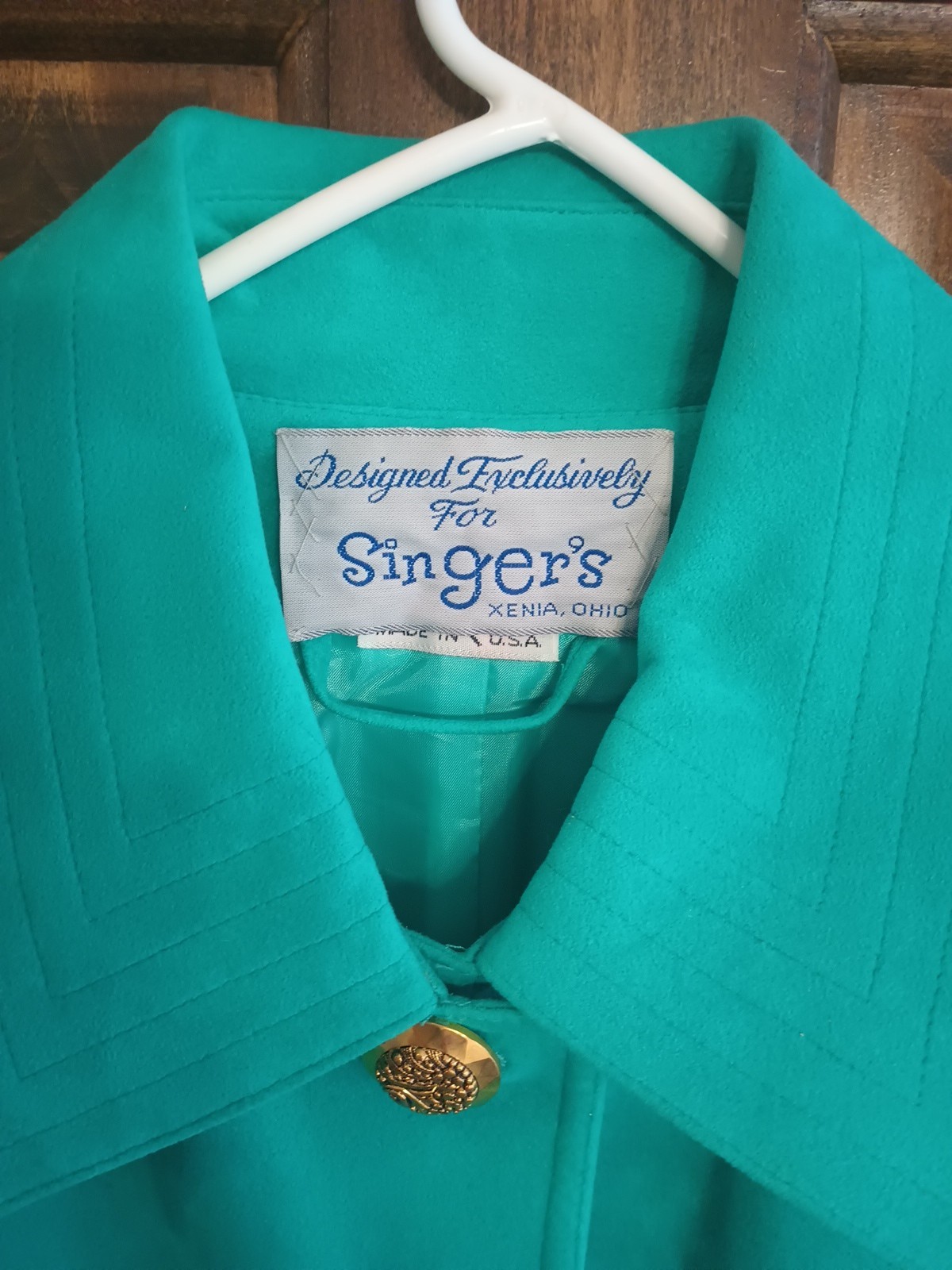 Vintage 60’s 70’s Skinner Ultra Suede Long Jacket Count Romi Green Size M / L
