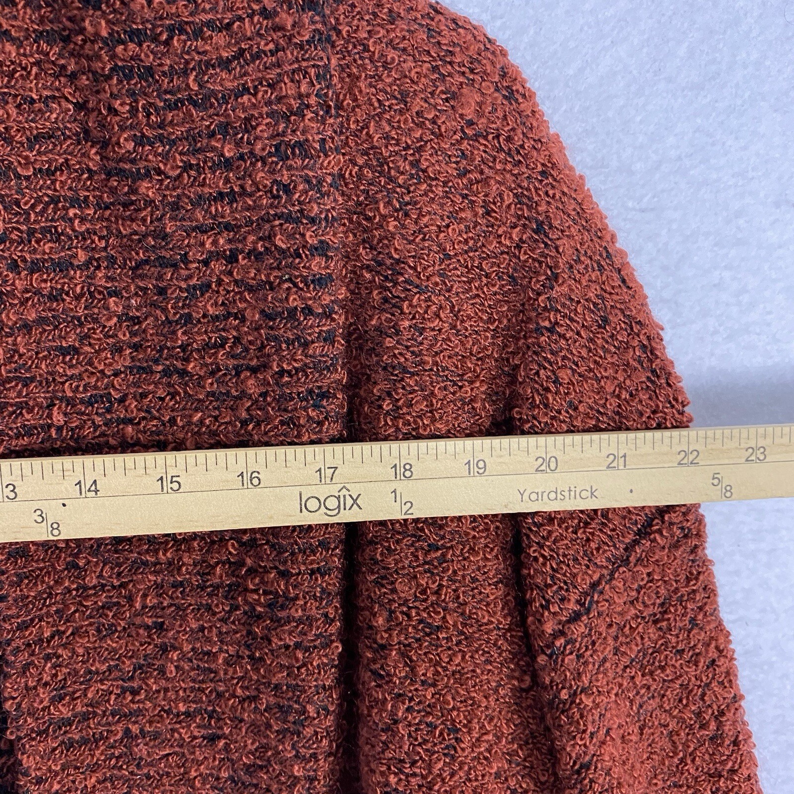 VTG Womens Cardigan Duster Chunky Knit Long Sweater Coat Burnt Orange M 80s 90s