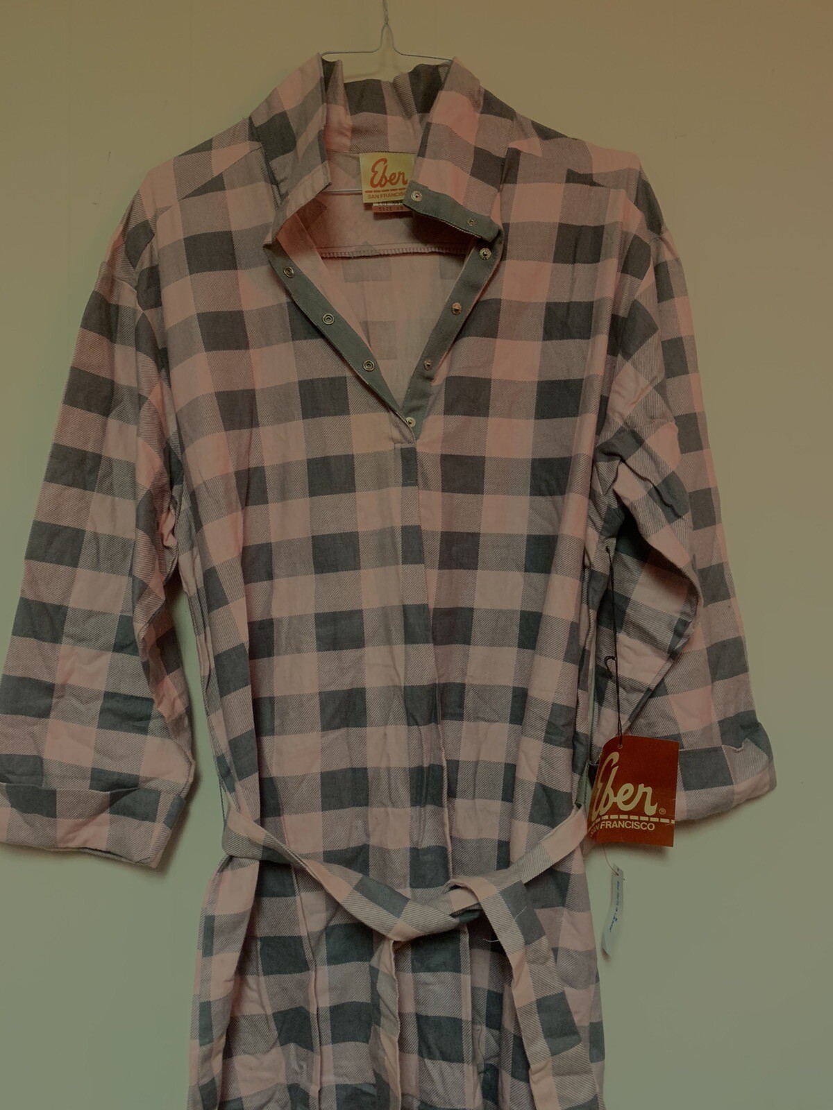 Vintage Country Shirt Dress Prairie Lounge Comfy Cottage NWT 80s 90s Dead Stock