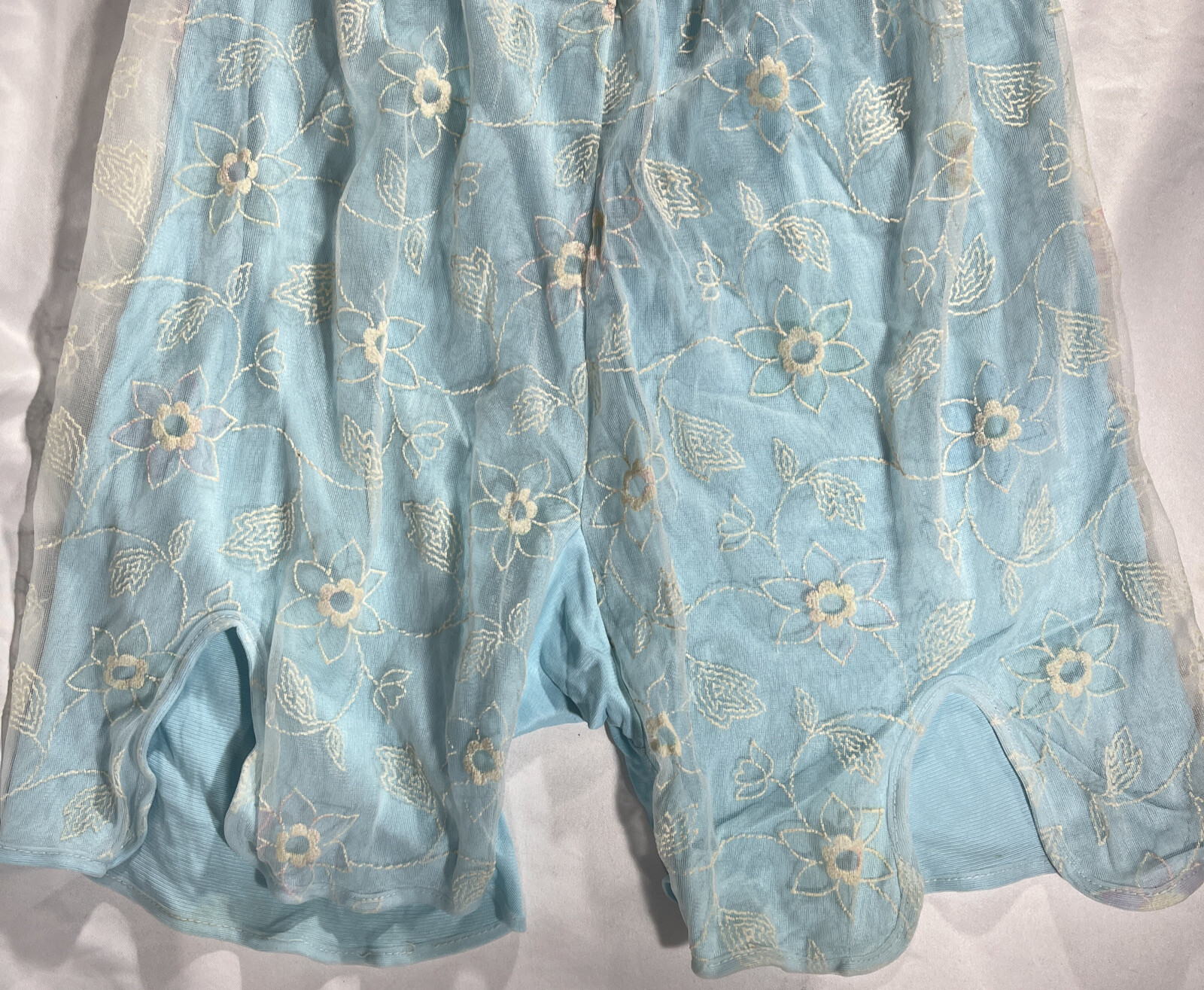 50s Panties Knickers Mistra Shadow Panel Underwear Size 7 Blue