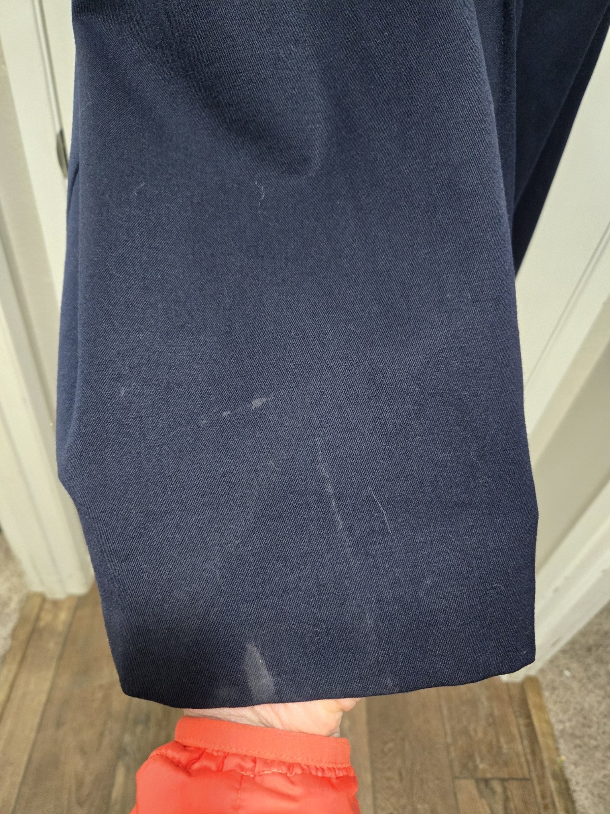 Vintage Tempo Europa London Fog 100% Wool Trench Coat Women’s 12 Regular Blue