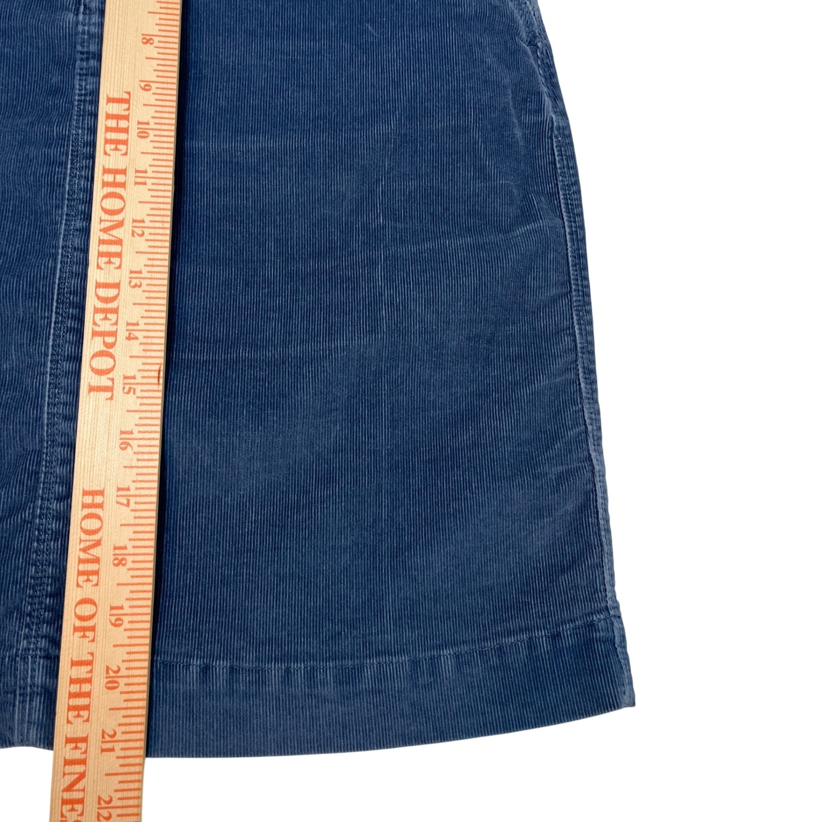 Vintage L.L. Bean Corduroy Skirt Size 10 Regular Blue Y2K Academea Preppy