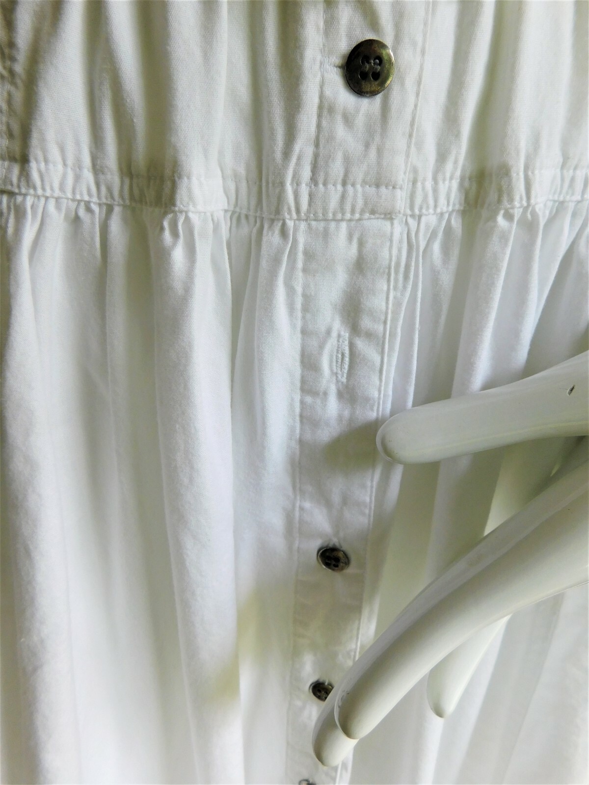 Vintage 80’s / 90’s Together Lace Front White Dress Cotton / Rayon SZ 8