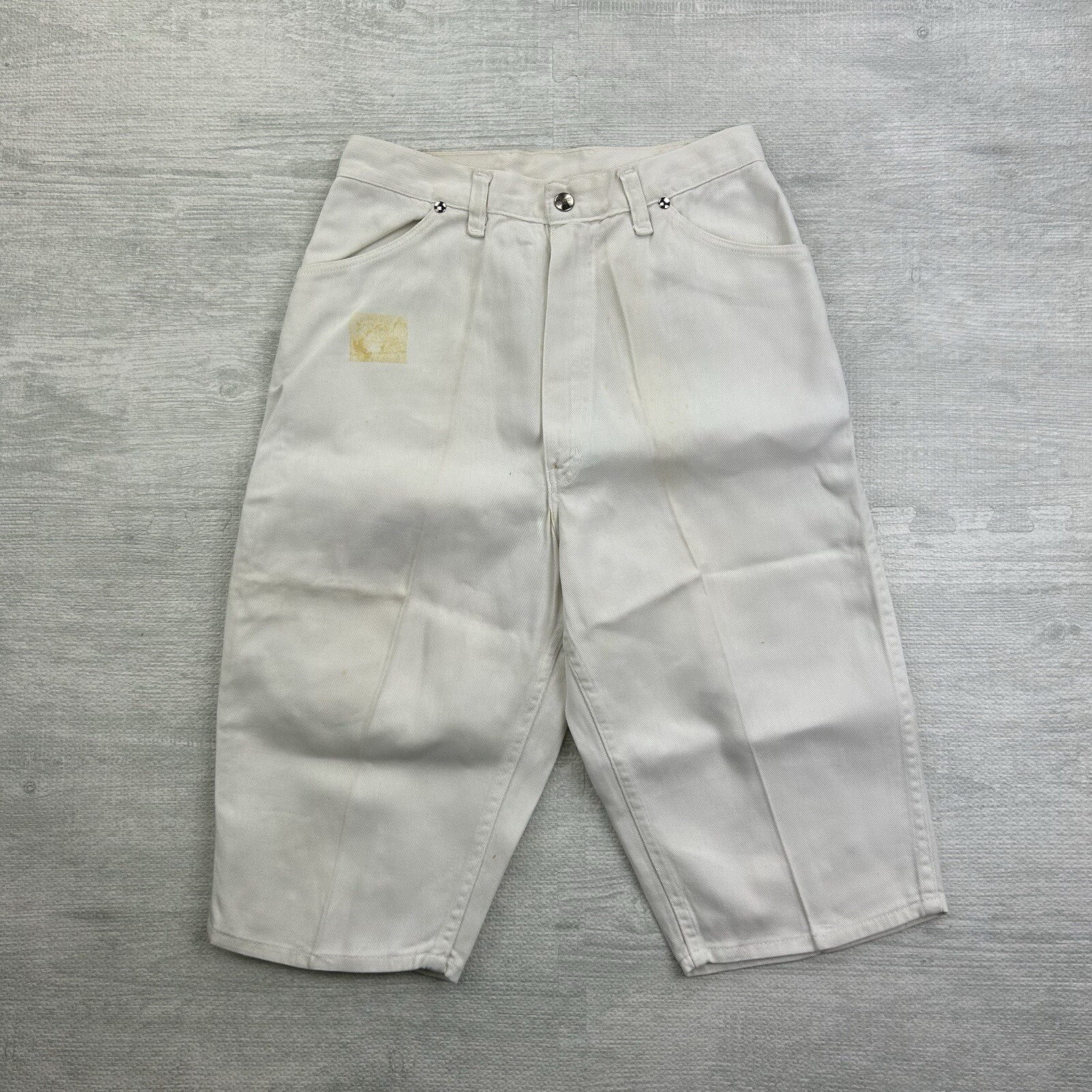 Vintage 60s Wrangler Blue Bell Shorts Size 16 White Maverick Western Casual